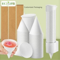 Gobelets en papier jetables personnalisés pour échantillons alimentaires, collations, bonbons, pop-corn, frites, crème glacée, eau et traiteur événementiel