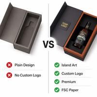   Boîte cadeau en bois foncé écologique avec logo personnalisé, emballage haut de gamme pour whisky single malt, vin, champagne, OEM ODM