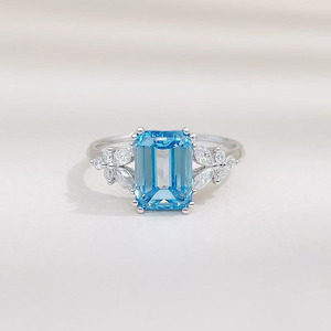<span class=keywords><strong>Anillo</strong></span> <span class=keywords><strong>de</strong></span> Diamante <span class=keywords><strong>Azul</strong></span> Cultivado en Laboratorio con Corte Esmeralda, Chapado en Oro Blanco <span class=keywords><strong>de</strong></span> 18K, Color Fantasía, <span class=keywords><strong>Anillo</strong></span> <span class=keywords><strong>de</strong></span> Compromiso y Boda para Mujer, Joyería Fina, <span class=keywords><strong>Anillo</strong></span> Nupcial - Product Image 2