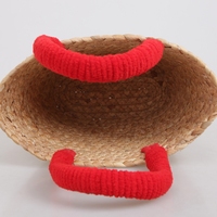 ESiVON Sac et panier de rangement multifonctionnel personnalisable en jacinthe d'eau naturelle et corde de coton, écologique, pour enfants