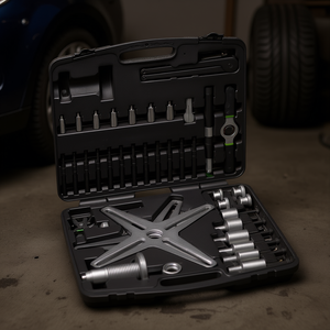 Kit de Herramientas de Reparación Automotriz FG 180/S38 con Juego de Llaves de Tubo y Llaves Inglesas para Mantenimiento de Automóviles y Cambio de Neumáticos - Product Image 3