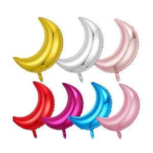 بالون قصدير على شكل هلال فضّي قابل للنفخ كبير الحجم لحفلة عيد الميلاد - Product Image 1