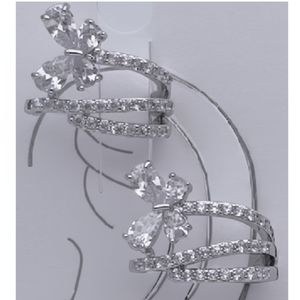 Gioielli di moda con Design a farfalla per donna orecchini a Clip in lega di alta qualità stile primaverile regolabili alla moda per matrimoni - Product Image 1