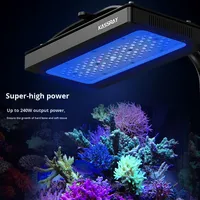 Lampe LED pour aquarium KASSRAY Smart Coral Light WiFi, télécommande et application Bluetooth, 240W, spectre complet, pour poissons de récif