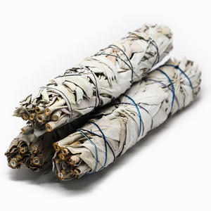 Fasci di salvia bastoncini di sbavatura incenso di alta qualità secco California foglie bianche terapeutico 18cm 7 pollici strumenti di incenso verde disponibili - Product Image 1