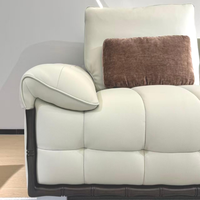 Ensemble de canapés modernes en cuir écologique en forme de L, mobilier de luxe pour salon d'appartement ou d'hôtel, avec structure en bois massif