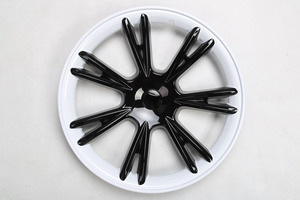 <span class=keywords><strong>Tapacubos</strong></span> deportivos en <span class=keywords><strong>blanco</strong></span> y negro para el modelo Y cubierta de cubo de rueda 4 Uds ABS 19 pulgadas con cubierta de rueda organizador de bolsa piezas exteriores - Product Image 3