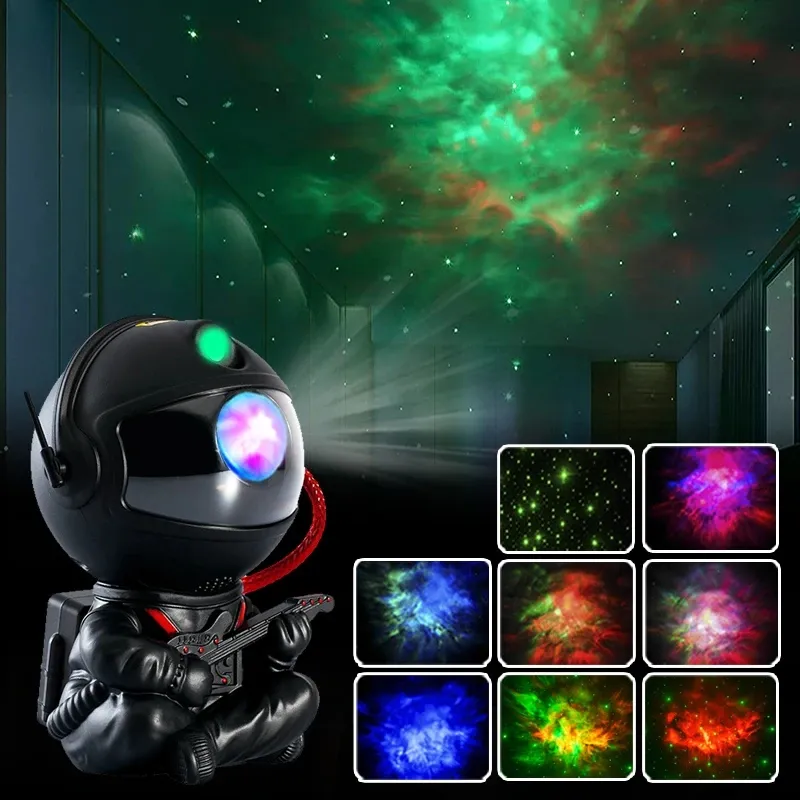 Space นักบินอวกาศกาแล็กซี่เนบิวลาแสงสีสันสดใสโปรเจคเตอร์ Led Mini Night ไฟสำหรับเด็ก