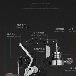 Professionale 58mm 304 in acciaio inox macchina per caffè manuale con leva a pressione variabile per macchine da caffè - Product Image 4