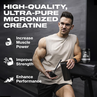 Poudre de créatine pure 400g sans saveur, complément énergétique pour la musculation, fabrication OEM, traitement personnalisé, vente en gros