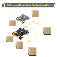 Voiture robot Mecanum 4 roues motrices LAFVIN pour kit de voiture robot Arduino, projet DIY intelligent UNO R3