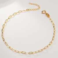 Pulsera y Collar de Cadena de Oro de 10k, Diseño de Clip de Papel de 1.9mm, Hueco y Sólido, Venta al Por Mayor