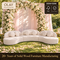 Canapé modulaire en bouclettes de luxe pour mariage, vente en gros Canapé modulaire sectionnel pour hôtel/appartement/cérémonie de mariage/zone de repos