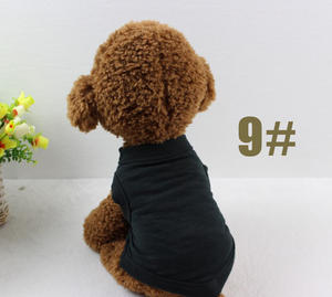 Ropa Para Mascotas卸売夏の安いコットンプレーンカラーペット服空白の犬の<span class=keywords><strong>T</strong></span>シャツ - Product Image 6