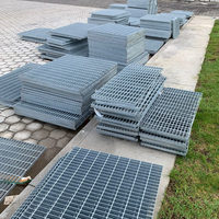 Grille de sol en acier galvanisé, plateforme de passerelle extérieure, terrasse, antidérapante, bâtiment métallique