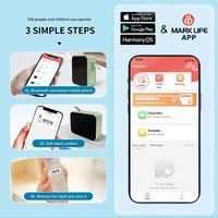 Imprimante d'étiquettes Marklife P15 sans fil, mini imprimante d'étiquettes de poche pour smartphone, imprimante thermique directe pour la maison, le bureau et l'école