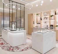 Comptoir de présentation de bijoux GZowin pour magasin de détail - Présentoir de montres durable et écologique avec éclairage LED, dimensions personnalisables