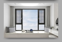 Fenêtre extérieure haute sécurité pour villas cadre pliant en alliage d'aluminium système de verrouillage multipoint conception anti-effraction verticale