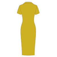 ODM personnalisé sororité vêtements été nouvelle robe mince revers tricoté couleur unie enveloppement hanche robes pull en tricot pour les femmes