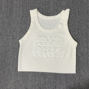 <strong>Ladies</strong> Girls Sexy Crop Ribbed <strong>Tank</strong> <strong>Top</strong> <strong>Top</strong> Quality 100% Cotton Embossed Letter Customization Slim Fit Knitted <strong>Tank</strong> <strong>Top</strong> Women - Product Image 4