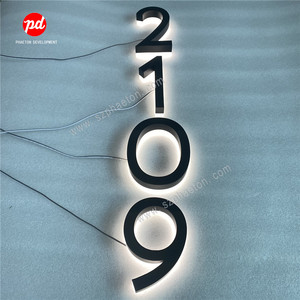 Insegna Professionale con Numero Civico Illuminato a <span class=keywords><strong>LED</strong></span> in Acciaio Inossidabile, Impermeabile, Retroilluminata a <span class=keywords><strong>LED</strong></span> per <span class=keywords><strong>Aziende</strong></span> Pubblicitarie - Product Image 4