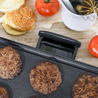 Gril électrique sans fumée RSC pour viande, barbecue d'intérieur, amovible, antiadhésif, avec contrôle de température, modèle EG009