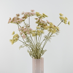 Fleurs de mariage artificielles en dentelle de la reine <span class=keywords><strong>Anne</strong></span>, 60 cm, 5 têtes, couleurs d'automne réalistes, pour bouquet, centre de table, décoration de fête à domicile - Product Image 1
