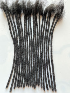 Extensions de <span class=keywords><strong>dreadlocks</strong></span> en cheveux humains 100 % faits à la main, bouclés afro 1B, pour vente en gros - Product Image 2