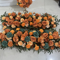 IFG Blumen liefern Straße führende Insel künstliche Blumen verbrannt orange Blumen läufer Anordnung