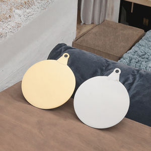 แผ่นฐานสแตนเลสเคลือบทองขนาด 3 นิ้ว ขัดเงา สำหรับงานสลัก DIY ของตกแต่งคริสต์มาส - Product Image 3