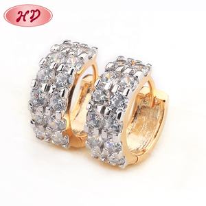 18K الذهب مطلي اللون تغيير أحدث لطيف مجوهرات للبنات أقراط - Product Image 4