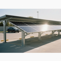 Support de montage au sol pour carport solaire en aluminium imperméable pour usage domestique 2. Abri solaire en aluminium imperméable pour voiture, idéal pour la maison et le stationnement extérieur