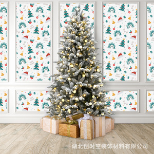 Creation Of Time And Space Christmas <b>Wall</b> Stickers Self Adhesive Rectangle Durable <b>Decoration</b> For Holiday - Product Image 2
