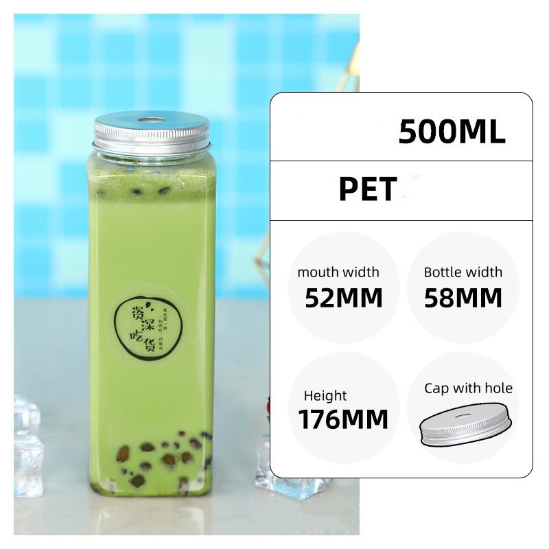 Transparent bottle + Aluminum with hole