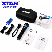 Lampe de plongée XTAR DL2 1600lm avec pointeur laser vert, torche sous-marine étanche 100m pour la plongée et la pêche sous-marine, stock US