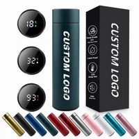 Tasses isothermes intelligentes en acier inoxydable de 500 ml avec affichage numérique LED de la température, infuseur à thé et isolation sous vide
