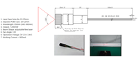 Module de diode laser infrarouge haute puissance 12x20mm 850nm <200mW DC3V, focalisation réglable, distance focale 5mm, prix compétitif