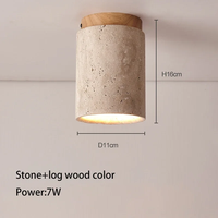 Plafonnier de style japonais moderne, éclairage encastré, montage en surface, luminaire en bois pour salon, couloir, véranda, balcon, 110-220V, interrupteur à bouton