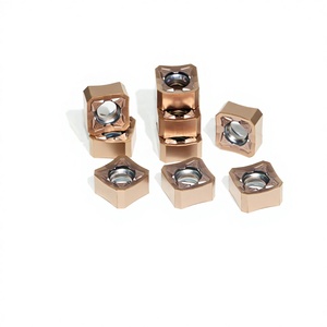SUMU1206ANN-45° Copper Red Coated Carbide Turning Insert, Wear Resistant for Steel & Stainless Steel - Product Image 1