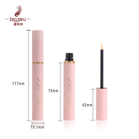 Tube d'emballage de 6 ml rose personnalisé avec logo haut de gamme pour sérum cils, eye-liner, mascara et colle à cils