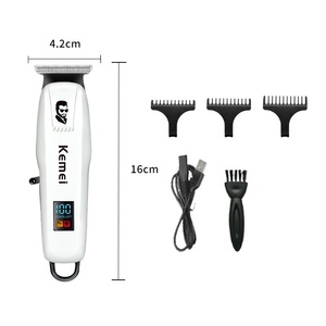 Kemei-Cortadora de Pelo Eléctrica Inalámbrica con Pantalla Led, Máquina para Cortar el Pelo Profesional de Peluquero, con Pantalla Led, para el Hogar, de 1 a 1, 2, 1, 2, 1, 2, 2 - Product Image 4