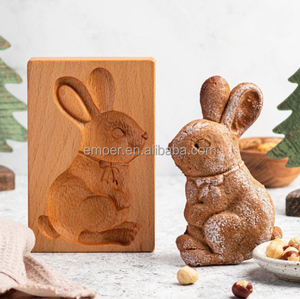 Moule à biscuits <span class=keywords><strong>en</strong></span> bois de hêtre <span class=keywords><strong>en</strong></span> forme de tigre, cerf, lapin - Product Image 6