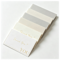 Cartes de remerciement de luxe personnalisées avec logo estampé à chaud or, impression UV sélective, cartes de vœux publicitaires, cartes postales professionnelles