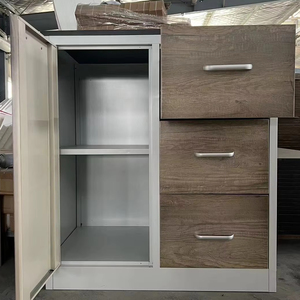 Mueble de mesa de cocina moderno, armario de cocina de aluminio de acero para el hogar, diseño a precio de fábrica - Product Image 1