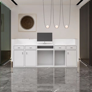 Petit <span class=keywords><strong>comptoir</strong></span> en acier inoxydable ; Caisse enregistreuse pour magasin de vêtements ; Bureau d'accueil pour studio de danse ; Bureau d'accueil pour <span class=keywords><strong>coiffeur</strong></span> - Product Image 3