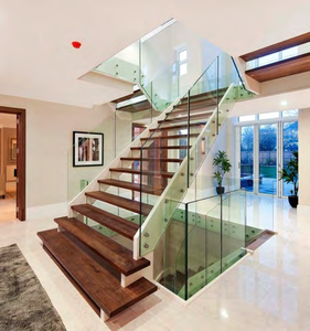 <span class=keywords><strong>Scala</strong></span> Moderna Personalizzata in Acciaio con Balaustra in Vetro e Scale Combinabili per Villa e <span class=keywords><strong>Casa</strong></span> Duplex - Product Image 6