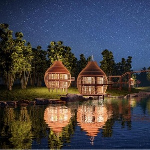 Cabane mobile d'extérieur de type yourte, style cage à oiseaux, une chambre, quatre saisons, construction adaptable selon les besoins - Product Image 1