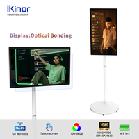 IKINOR 24INCH Layar Sentuh Portabel Mobile Android LCD TV Smart Display Interaktif Smart Stand Bertenaga Baterai Untuk Penggunaan Dalam Ruangan 1080p