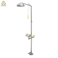 Harga Pabrik 304 Stainless Steel Shower dan Wastafel, Shower Pengaman, Stasiun Cuci Mata, Stasiun Cuci Mata Darurat dengan Pedal