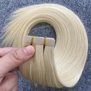 Nastro grezzo naturale all'ingrosso nelle estensioni dei capelli cuticola completa 100 vergine remy hair human tape in extension